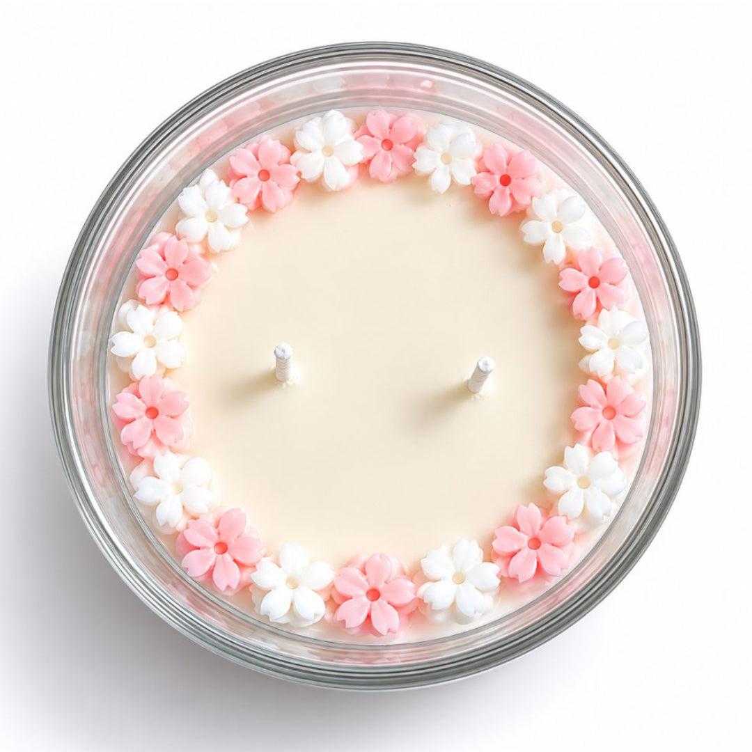 The Gilded Wick Cherry Blossom — Luxury Floral Candle | Stellenleaf